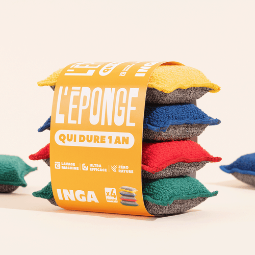 Paquete de esponjas lavables de 4 colores