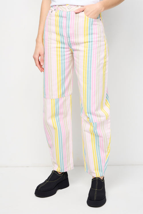 Pantalon Stary En Jean À Rayures - Multicolore